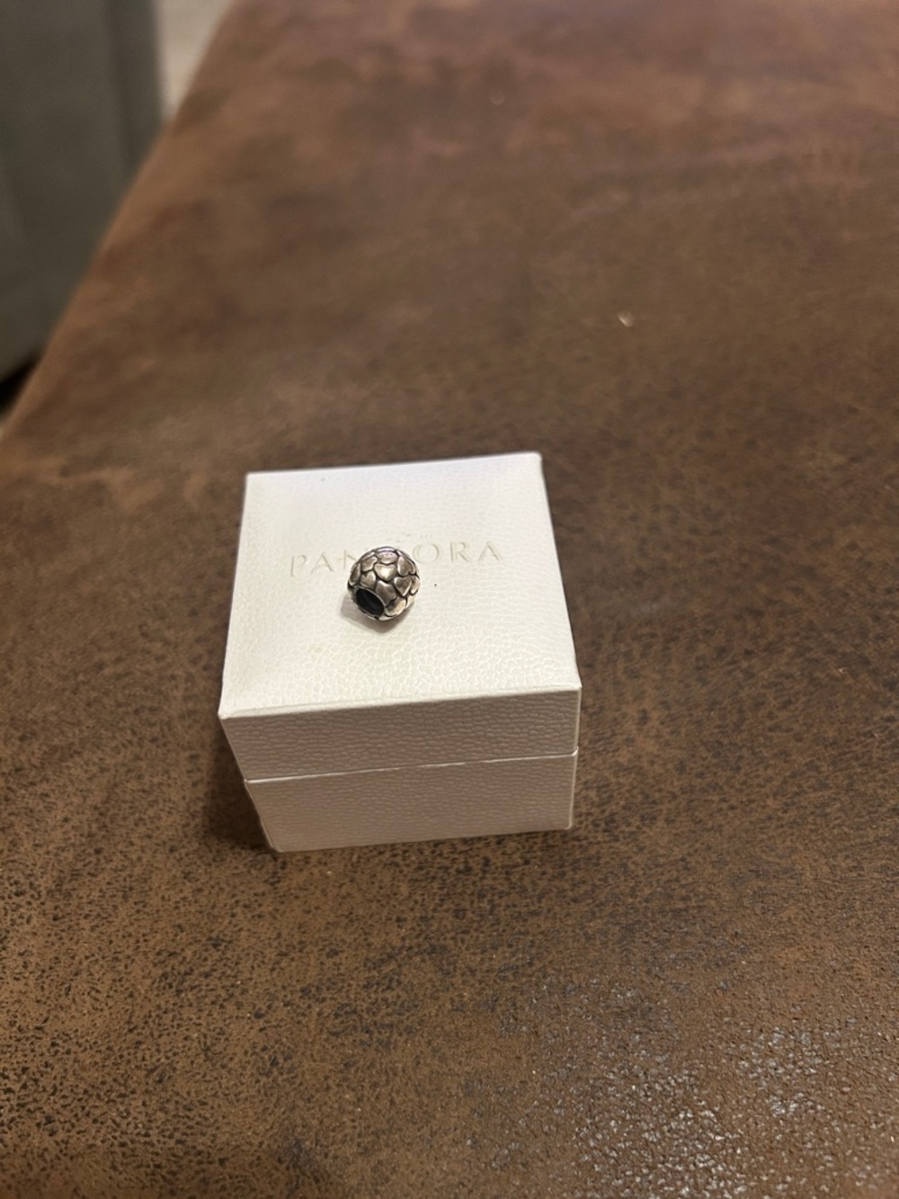 Pandora Silver Heart Honeycomb Charm - Silver Bead Accent
